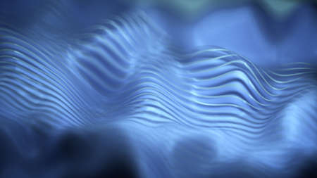 White wave abstract background. 3D rendering illustrationの写真素材
