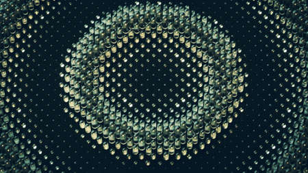 Shiny glass ripple. Abstract festive background. 3D render