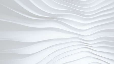 Abstract white background with smooth lines. 3D renderingの写真素材