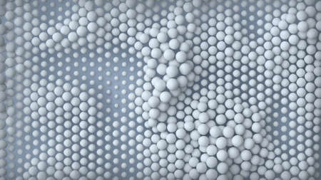 Abstract pattern of white spheres. 3D renderの写真素材