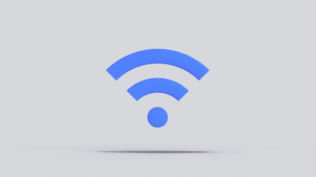 Wireless wifi symbol. 3D renderingの写真素材