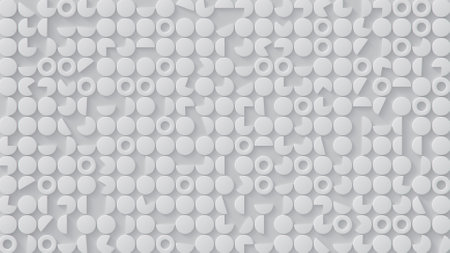 Abstract background with white circles. 3D Rendering