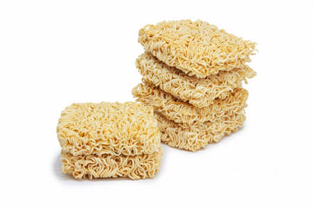 Instant Noodle Isolated on White Backgroundの写真素材