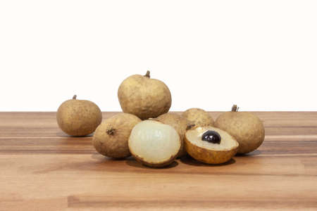longan fruits - exotic  fruits on backgroundの写真素材
