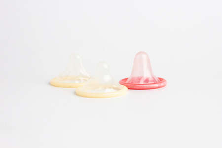 condoms  isolated on white background