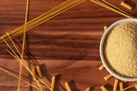 dried pasta backgroundの写真素材