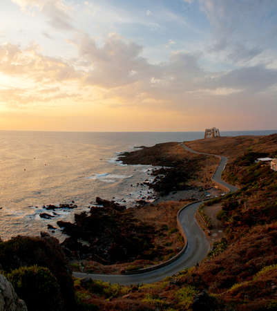 Sunset at Ustica island, Italy の写真素材