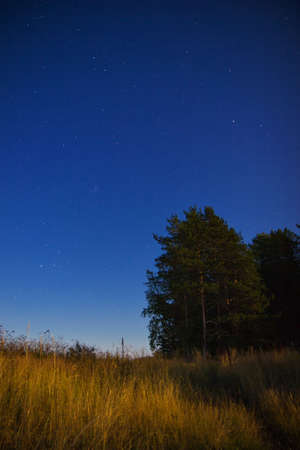 White Sea starry night, Russiaの写真素材