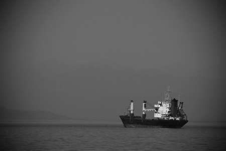 Ships in the sea near Petropavlovsk-Kamchatskyの写真素材