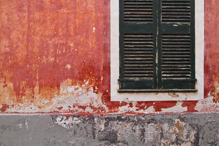 A Beatiful grunge window in the old town of Ciutadella, Menorca, Spainの写真素材