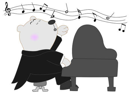 Piano performanceのイラスト素材