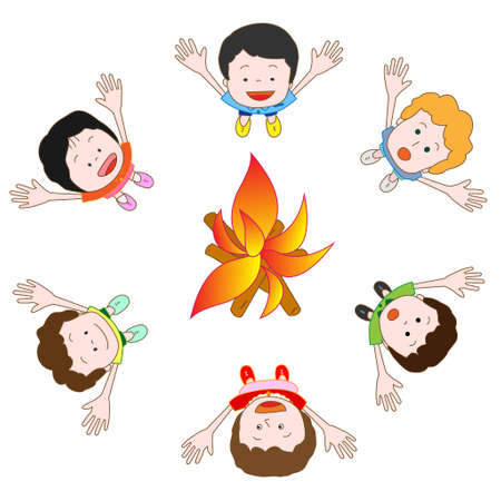 Camp fireのイラスト素材