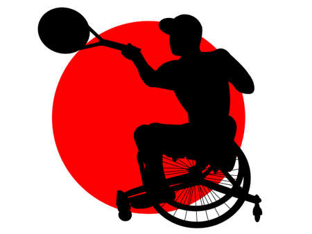 Wheelchair Tennisのイラスト素材