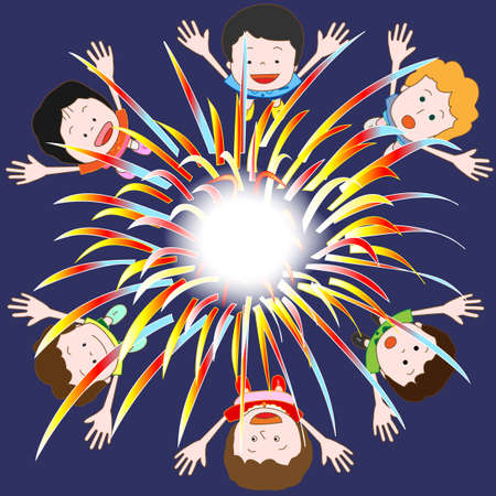 fireworkのイラスト素材