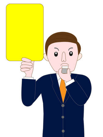 business image showing yellow card のイラスト素材