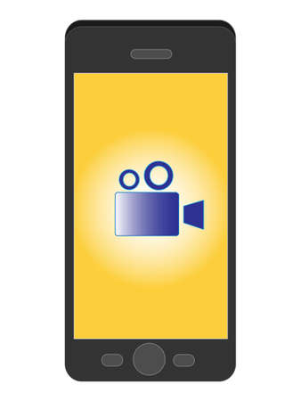 Video in smartphonesのイラスト素材