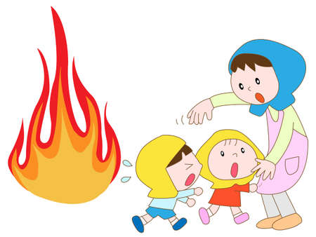Amazing fire childのイラスト素材