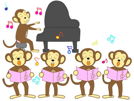 Chorus of monkeyのイラスト素材