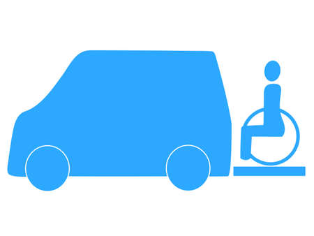 Welfare taxi iconのイラスト素材