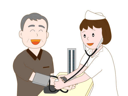 Blood pressure in the elderlyのイラスト素材