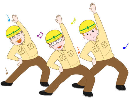 Workers gymnasticsのイラスト素材