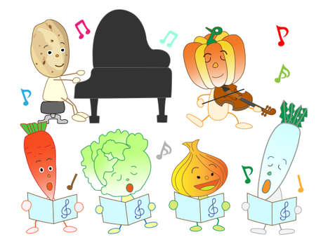 Concert of vegetablesのイラスト素材