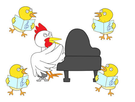 Chicken choirのイラスト素材