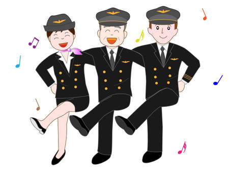 Passenger pilots teamのイラスト素材