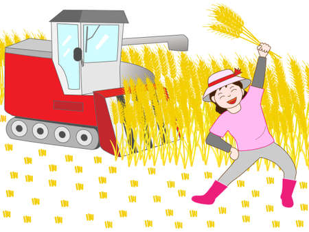The joy of harvest wheatのイラスト素材