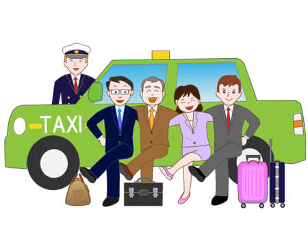 Corporate taxiのイラスト素材
