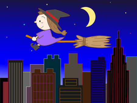 Halloween is a witch of greatのイラスト素材