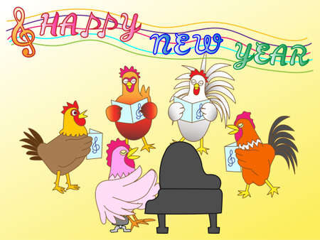 Posting of the year 2017のイラスト素材