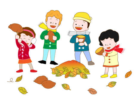 I love sweet potatoesのイラスト素材
