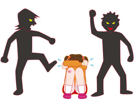 Bullying in childrenのイラスト素材