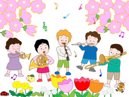 Children's Spring concertのイラスト素材
