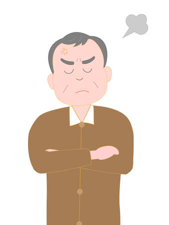 Angry senior citizensのイラスト素材