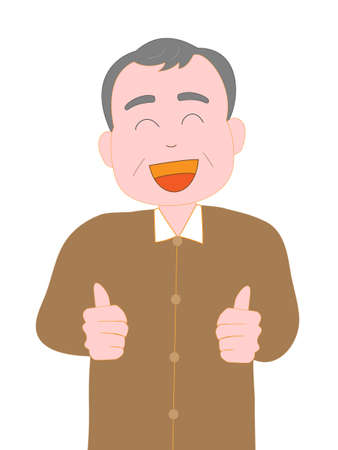 Laugh for the elderlyのイラスト素材