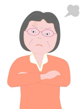 Angry senior citizensのイラスト素材