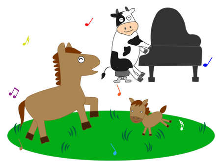 Concert pastureのイラスト素材