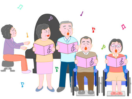 Concert for the elderlyのイラスト素材