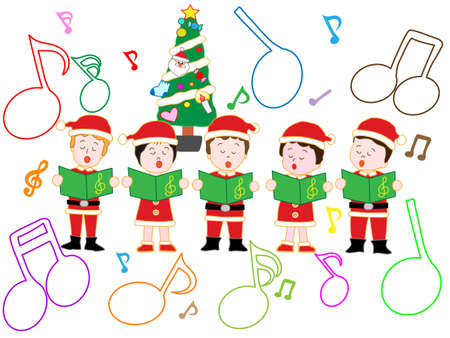 Children's Christmas concertのイラスト素材