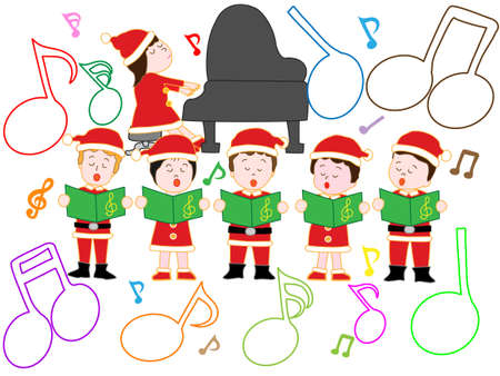 Children's Christmas concertのイラスト素材