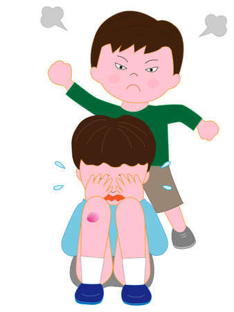 Children's bullying problemのイラスト素材