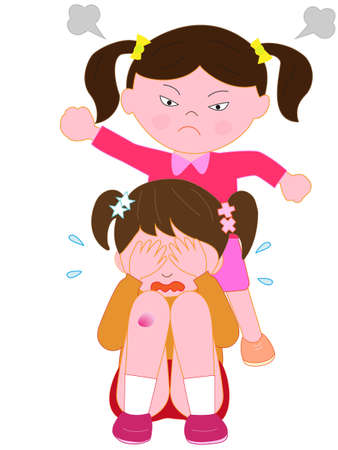 Children's bullying problemのイラスト素材