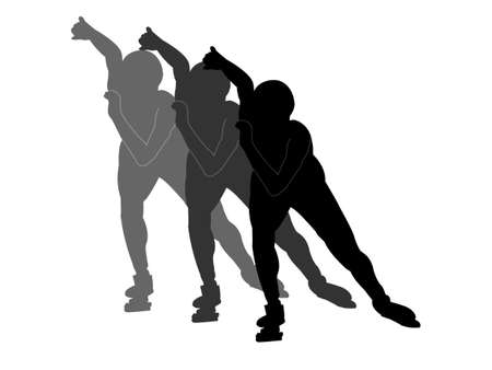 The silhouette of the pursuitのイラスト素材