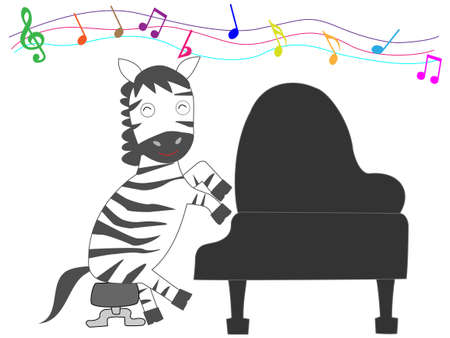 Animals are playing instruments.のイラスト素材
