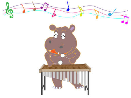 Animals are playing instruments.のイラスト素材