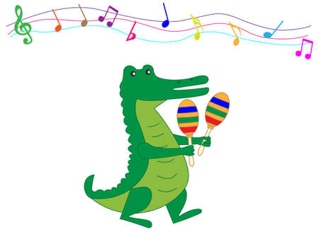 Animals are playing instruments.のイラスト素材