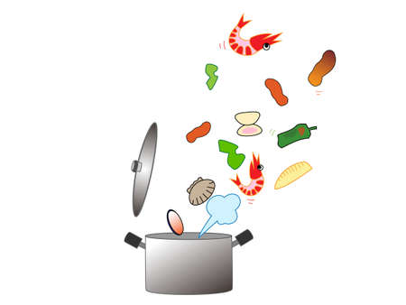 Make cooking in a potのイラスト素材