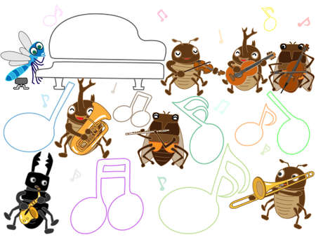 Concert of insectsのイラスト素材